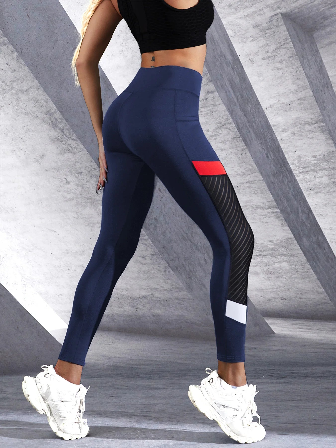 Women's Colorblocked Mesh Leggings for Fitness - VaultHaus