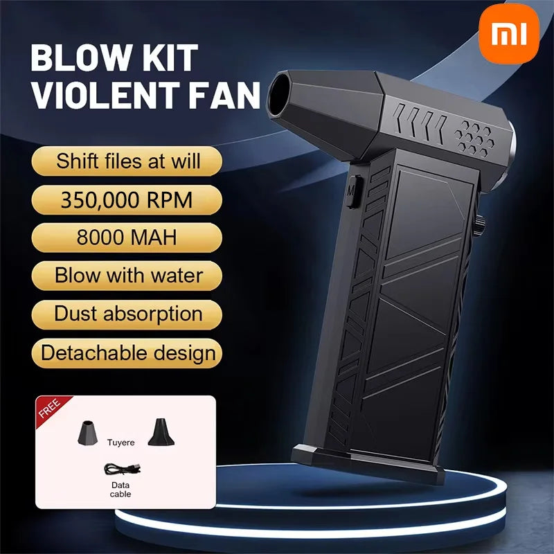 Xiaomi Fan 350000RPM Powerful Air Blower Vacuum Dust Cleaner Charging Brushless Turbo Jet Blower Dry with multiple features