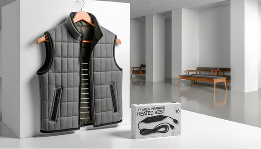 17-area usb infrared heated vest - winter electric jacket - 17-Area USB Infrared Heated Vest - Winter Electric Jacket