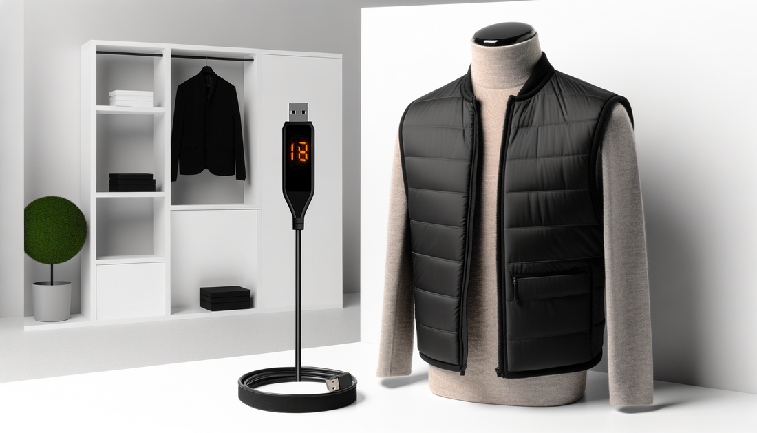 17-area usb infrared heated vest - winter electric jacket - 17-Area USB Infrared Heated Vest - Winter Electric Jacket