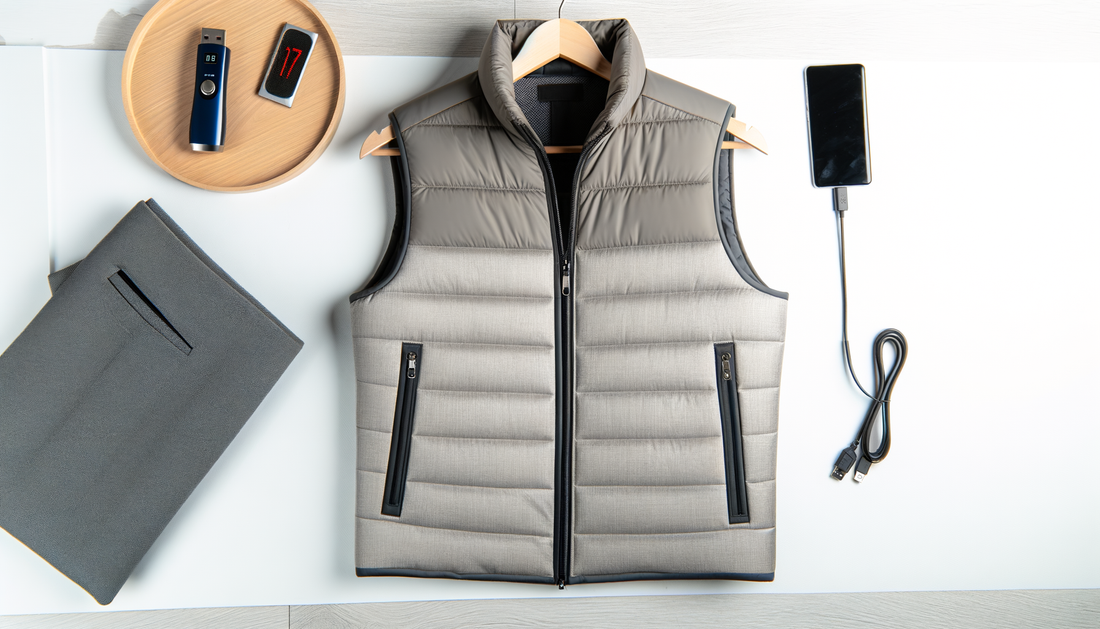 17-area usb infrared heated vest - winter electric jacket - 17-Area USB Infrared Heated Vest - Winter Electric Jacket
