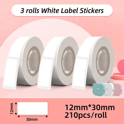 Mini Portable Label Printer, Thermal Label Maker Wireless Sticker Pocket  Various Label Paper