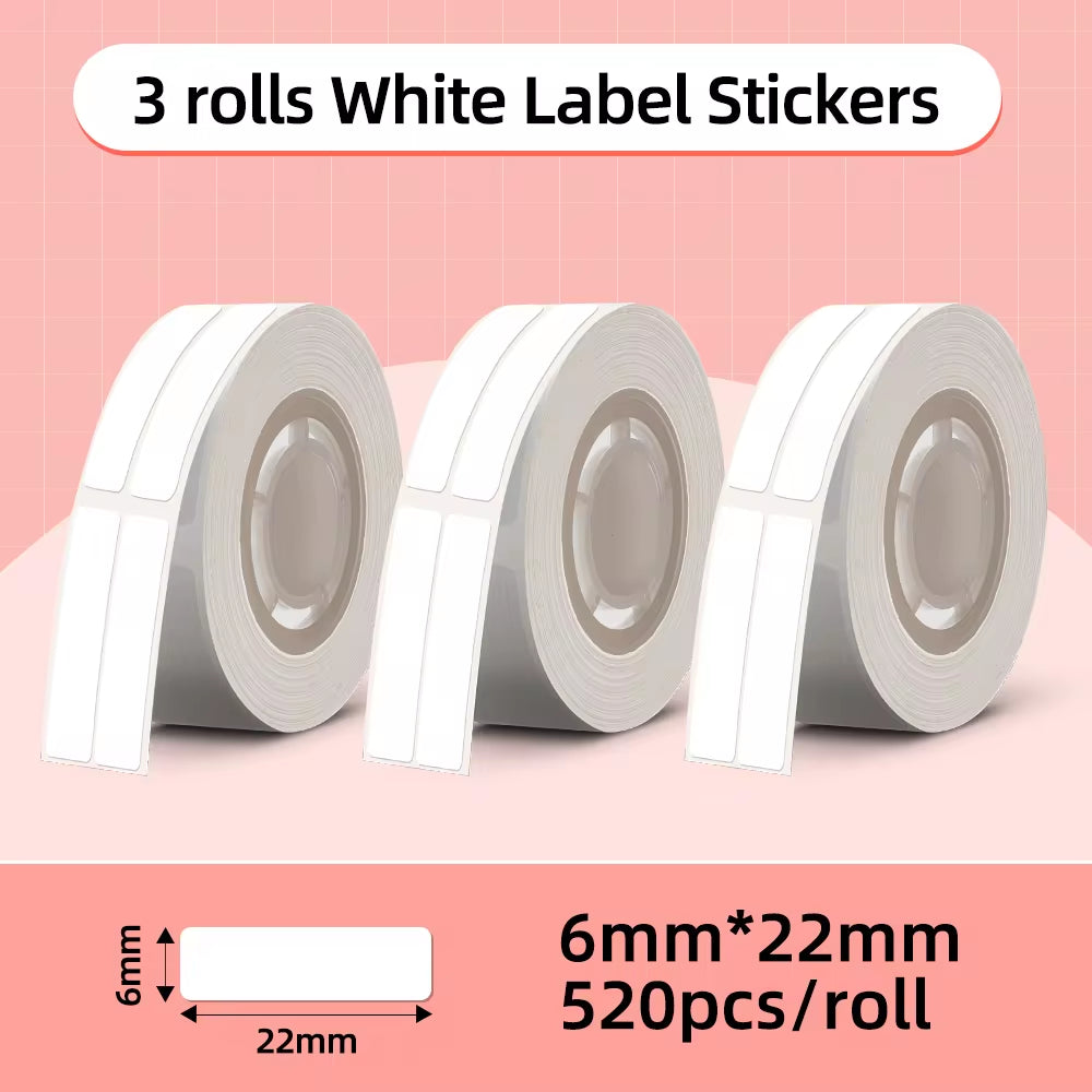 Mini Portable Label Printer, Thermal Label Maker Wireless Sticker Pocket  Various Label Paper