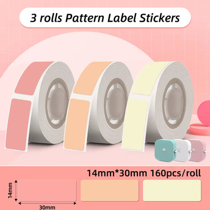 Mini Portable Label Printer, Thermal Label Maker Wireless Sticker Pocket  Various Label Paper