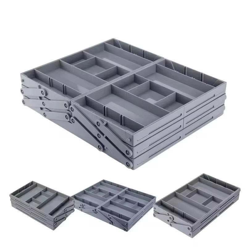 2/3 Tier Drawer Organizer Storage Trays Multi Level Collapsible Expandable Desk Organizer for Office Kitchen Gadgets