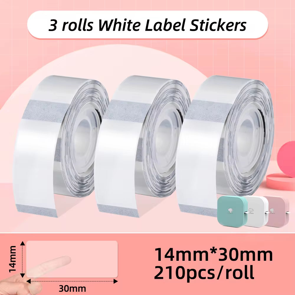 Mini Portable Label Printer, Thermal Label Maker Wireless Sticker Pocket  Various Label Paper