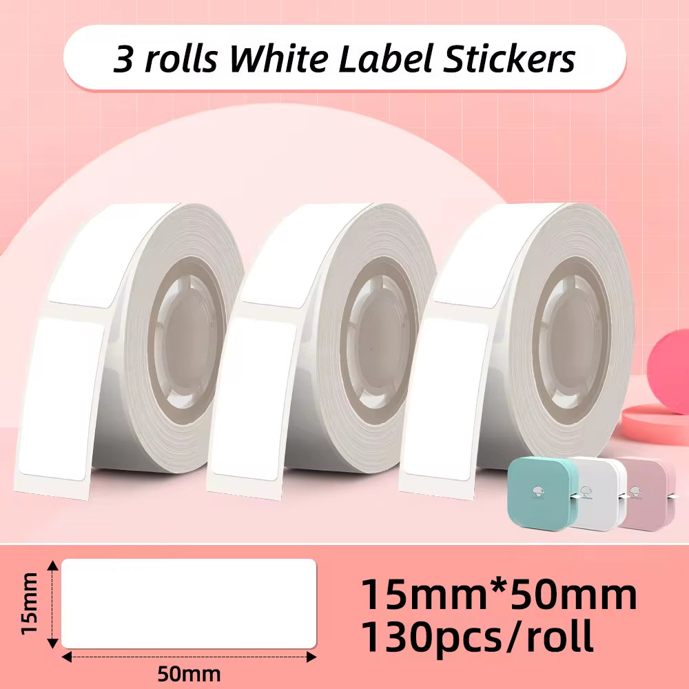 Mini Portable Label Printer, Thermal Label Maker Wireless Sticker Pocket  Various Label Paper