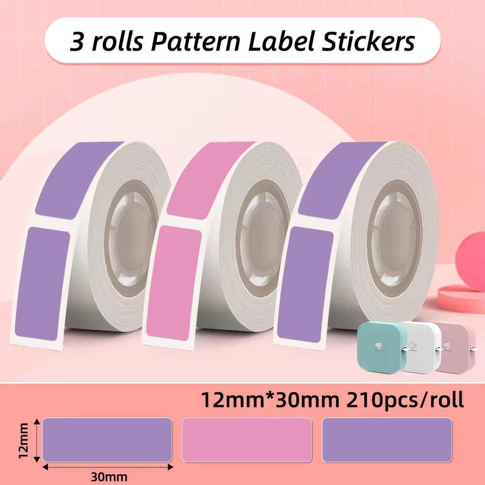 Mini Portable Label Printer, Thermal Label Maker Wireless Sticker Pocket  Various Label Paper