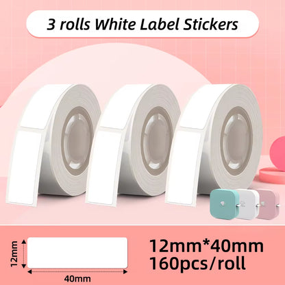 Mini Portable Label Printer, Thermal Label Maker Wireless Sticker Pocket  Various Label Paper