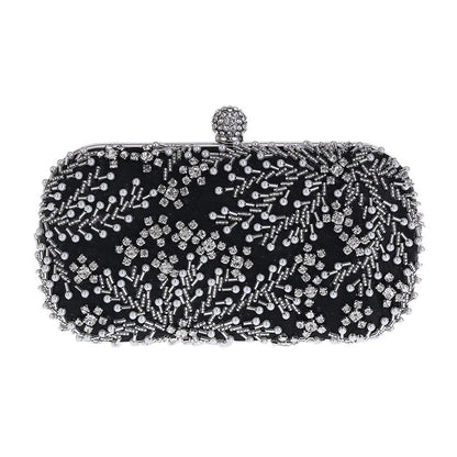 Pearl Embellished Evening Clutch Bag - VaultHaus