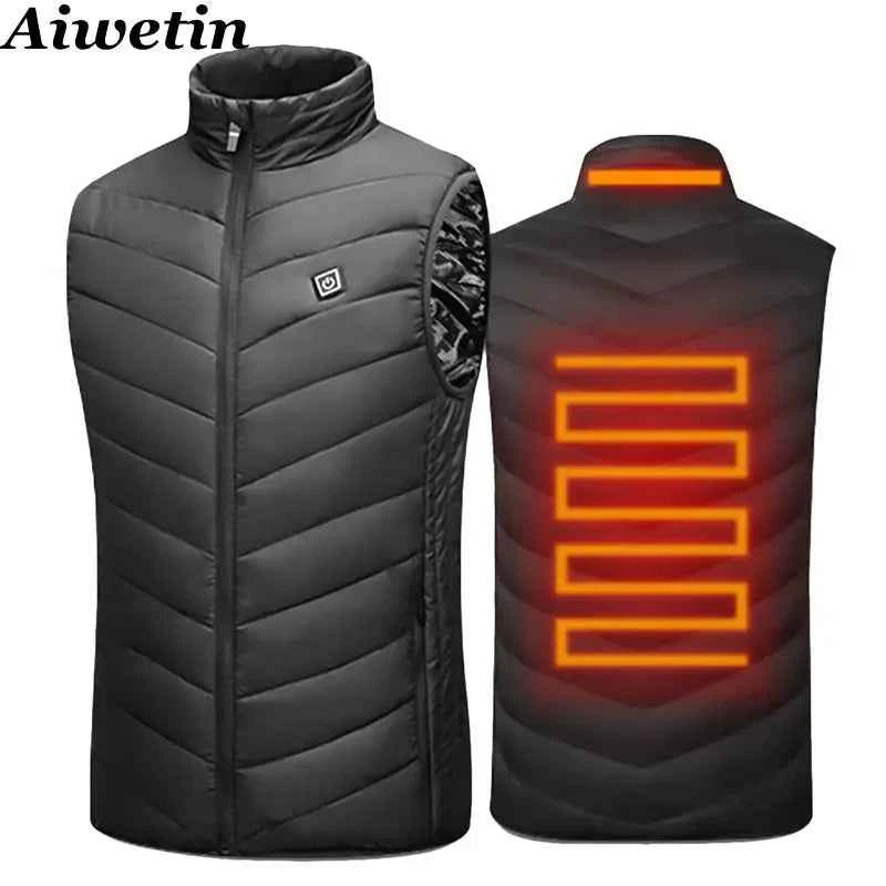 17-Area USB Infrared Heated Vest - Winter Electric Jacket