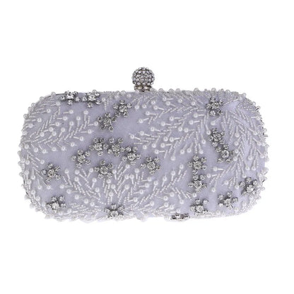 Pearl Embellished Evening Clutch Bag - VaultHaus