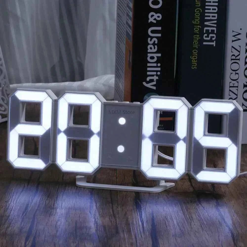 3D LED Digital Wall Clock | Glow Night Mode | Aesthetic Room Decor