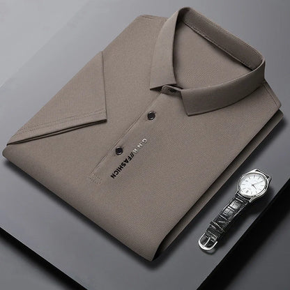 Solid Color Polo Shirt for Men - Stylish Fit - VaultHaus