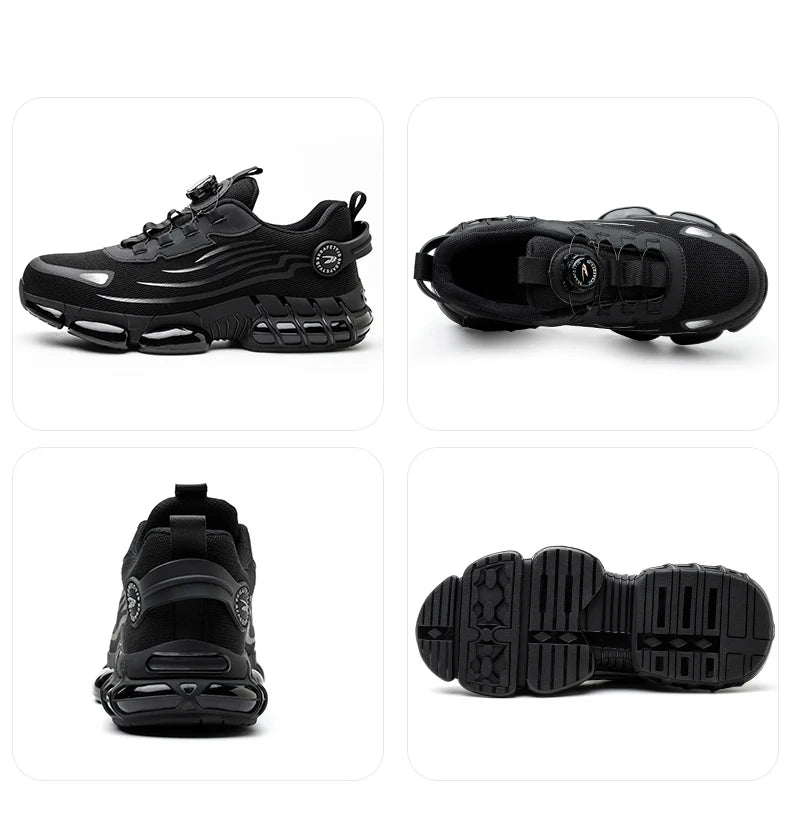 Men Sneakers Work Steel Toe Safety Protective Shoes, Puncture-Proof Anti-smash Steel Toe Boots