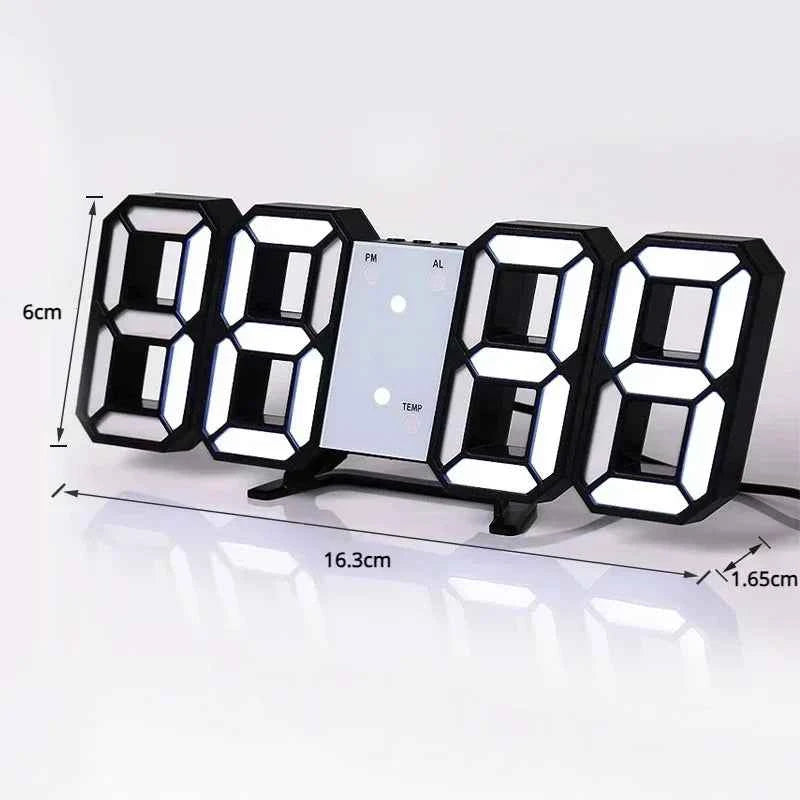 3D LED Digital Wall Clock | Glow Night Mode | Aesthetic Room Decor