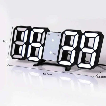 3D LED Digital Wall Clock | Glow Night Mode | Aesthetic Room Decor