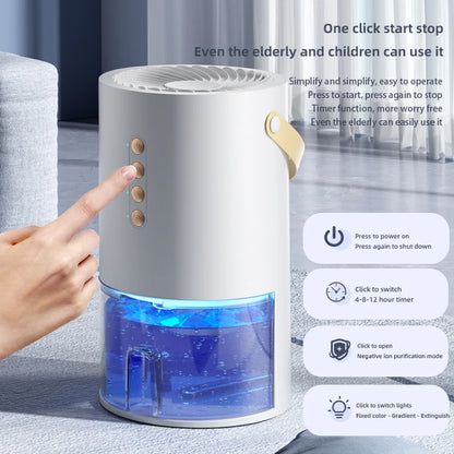 Smart Air Dehumidifier for Home Office - Negative Ion Mold Removal
