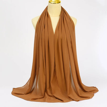 Elegant Chiffon Hijab Scarf - Lightweight Head Wrap & Shawl