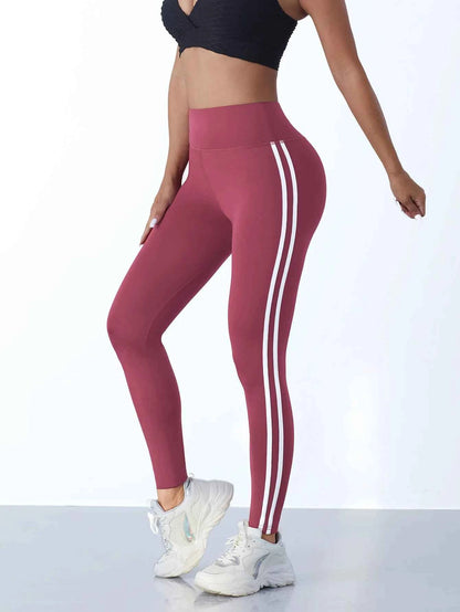 Women's Striped Sport Pants for Fitness and Running