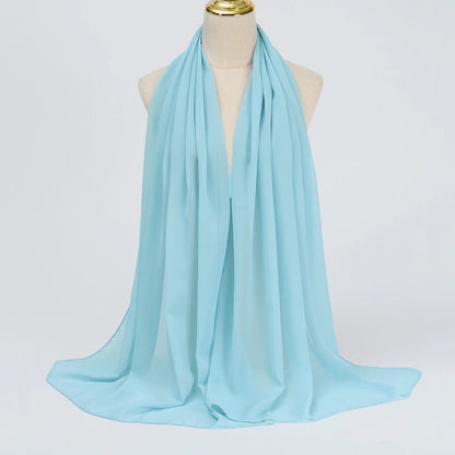 Elegant Chiffon Hijab Scarf - Lightweight Head Wrap & Shawl