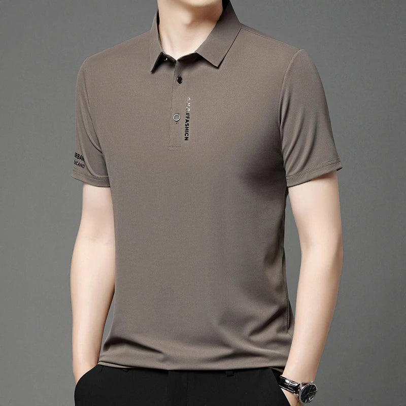Solid Color Polo Shirt for Men - Stylish Fit - VaultHaus