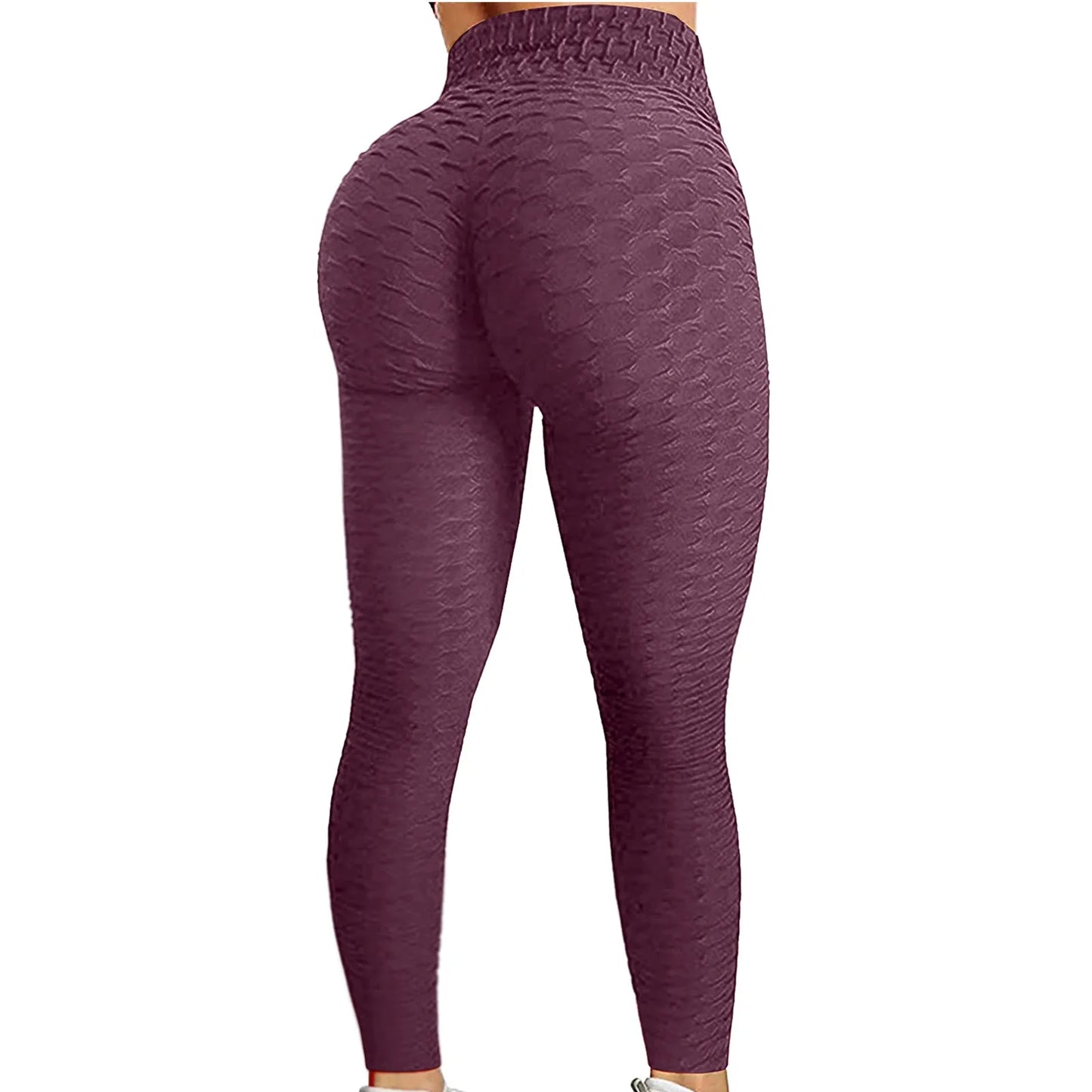 Damen Leggings mit hoher Taille, Yogahose, Bauchkontrolle, schlankmachende Booty-Leggings, Workout, Laufen, Po-Lift-Strumpfhose