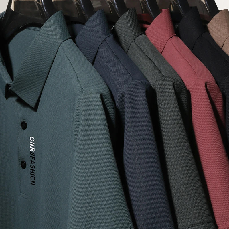 Short Sleeve Solid Colour Polo for Men - VaultHaus