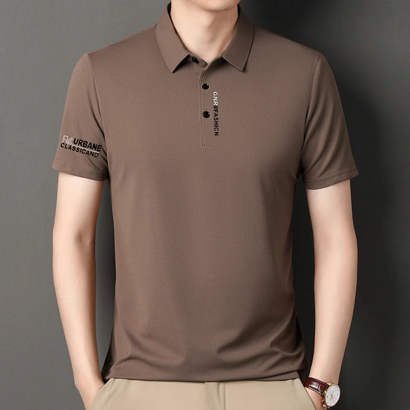 Short Sleeve Solid Colour Polo for Men - VaultHaus