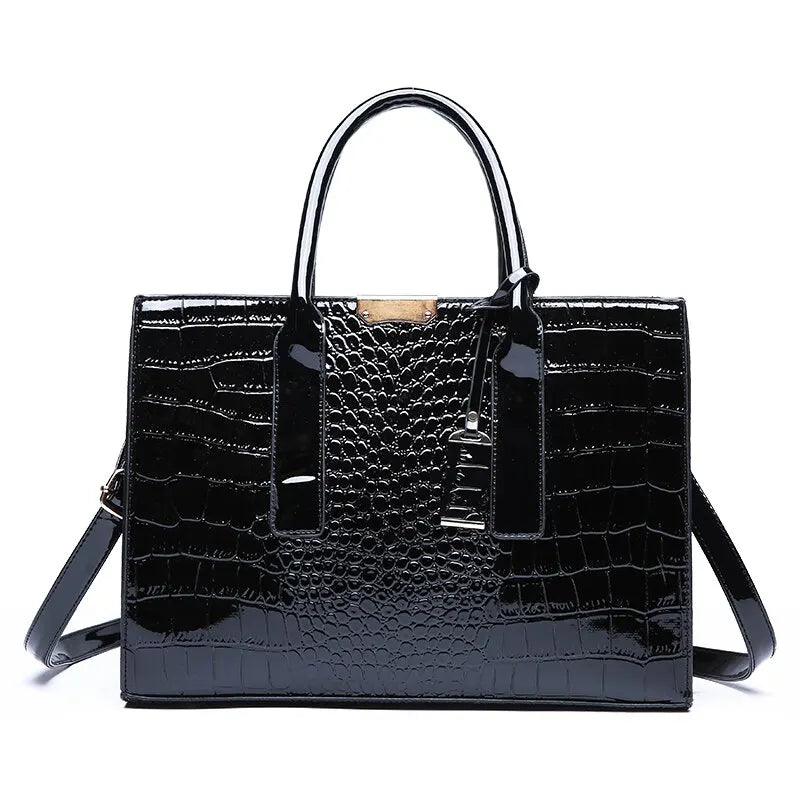 Women's Stylish Crocodile Print Tote Bag - VaultHaus