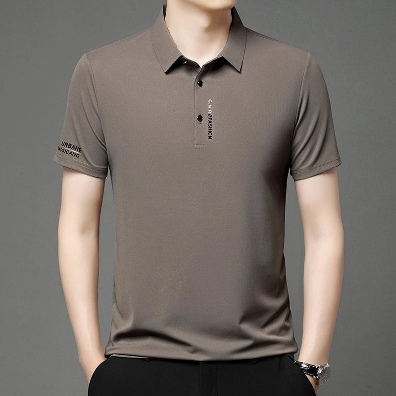 Solid Color Polo Shirt for Men - Stylish Fit - VaultHaus