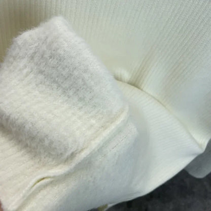 Velvet Lined Turtleneck Sweater - Warm Slim Knit Pullover