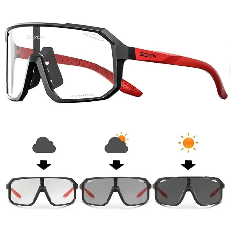Cycling Glasses Photochromic Sunglasses Men Women Mountain Bike Road Eyewear New Bicycle Riding Outdoor Sports Hiking Goggles - VaultHaus