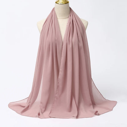 Elegant Chiffon Hijab Scarf - Lightweight Head Wrap & Shawl