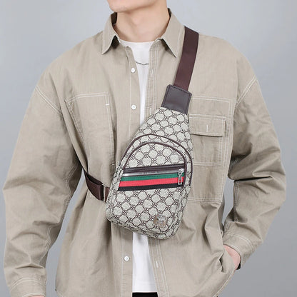 Stylish Men's Multifunctional Crossbody Messenger Bag with Earphone Hole - Perfect for Casual Use!