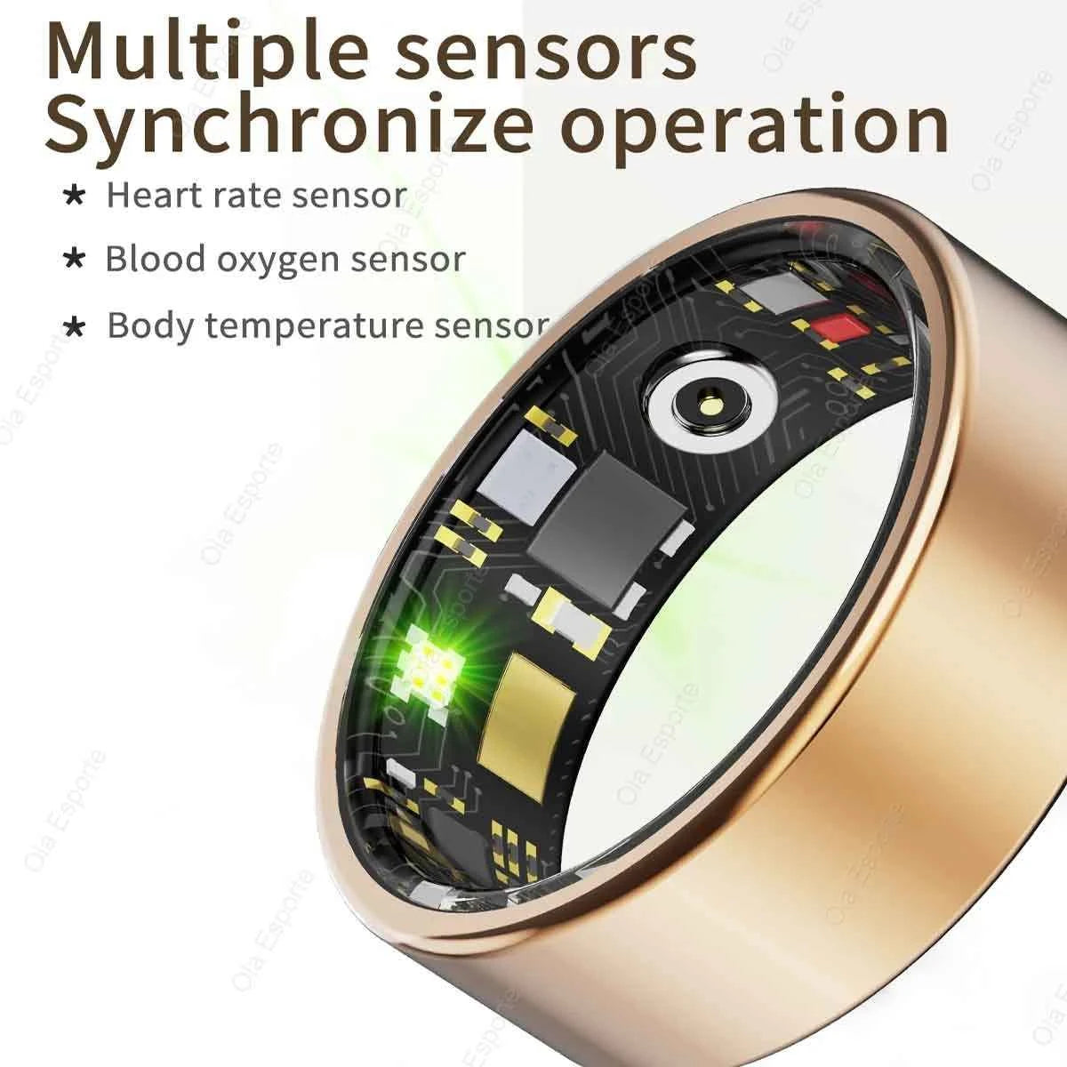 Aura Smart Health Ring: Heart rate, Blood Oxygen & Sleep quality metrics Monitor | Waterproof
