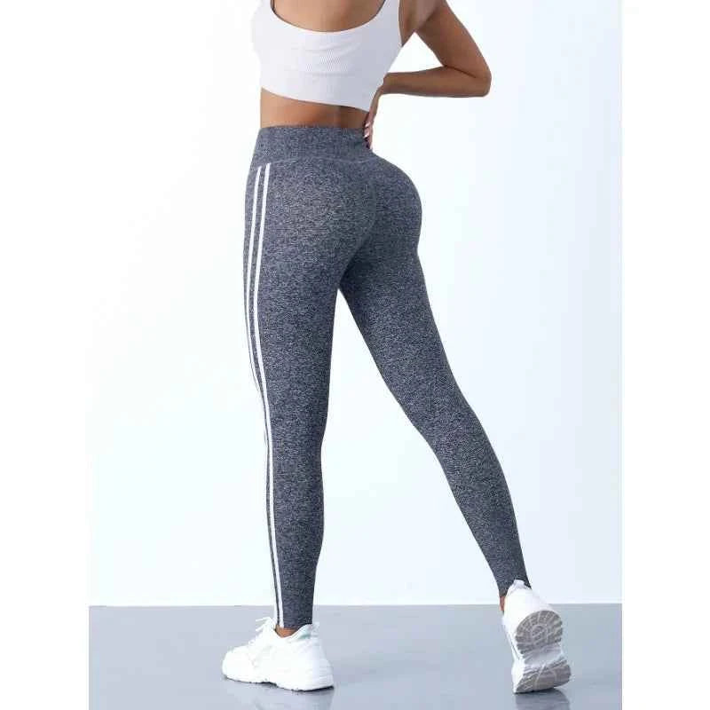 Women's Striped Sport Pants for Fitness and Running