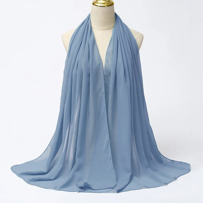 Elegant Chiffon Hijab Scarf - Lightweight Head Wrap & Shawl