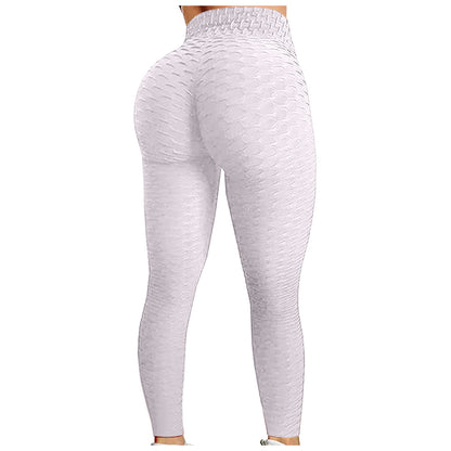 Damen Leggings mit hoher Taille, Yogahose, Bauchkontrolle, schlankmachende Booty-Leggings, Workout, Laufen, Po-Lift-Strumpfhose