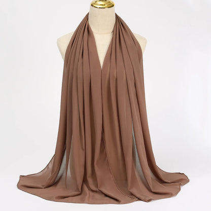 Elegant Chiffon Hijab Scarf - Lightweight Head Wrap & Shawl