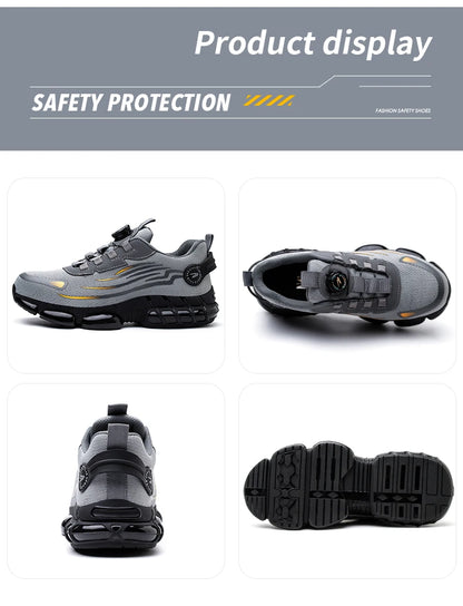 Men Sneakers Work Steel Toe Safety Protective Shoes, Puncture-Proof Anti-smash Steel Toe Boots