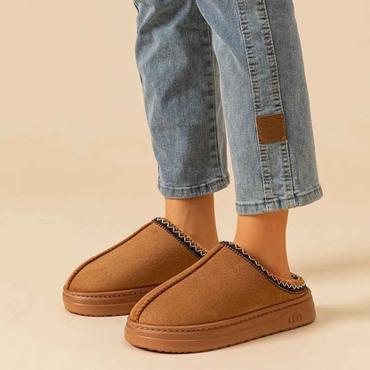 Womens winter slipper fuzzy fur anti slip soft sole