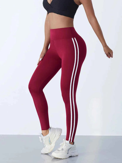 Women's Striped Sport Pants for Fitness and Running