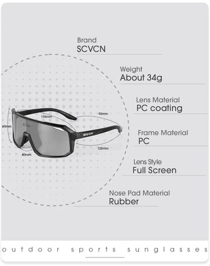 Cycling Glasses Photochromic Sunglasses Men Women Mountain Bike Road Eyewear New Bicycle Riding Outdoor Sports Hiking Goggles - VaultHaus