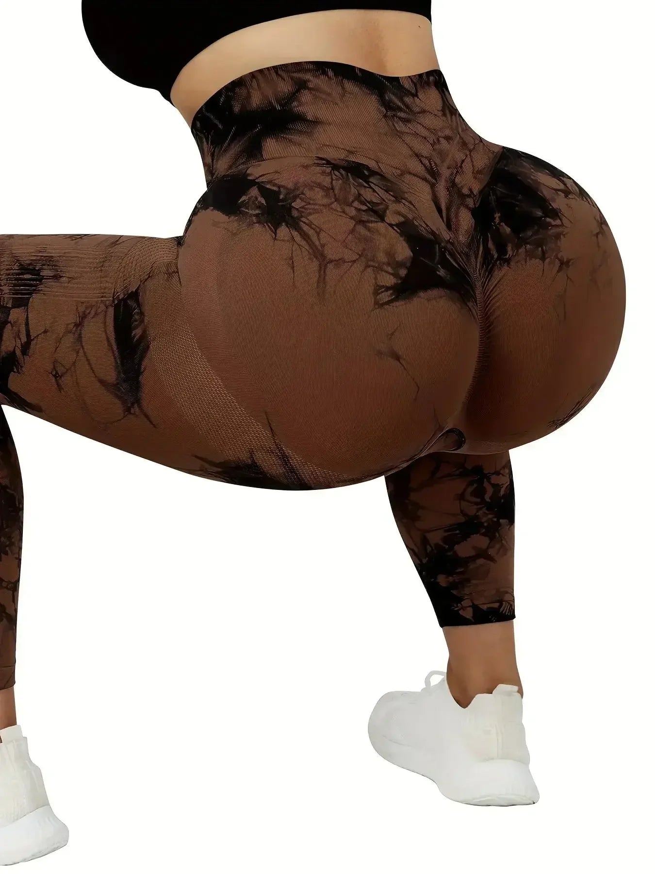 Nahtlose Yoga-Leggings mit Batikmuster für Damen, hohe Taille, Fitness, sexy, modische Leggings, Training, Laufen, Gesäßheben, Radsport-Leggings