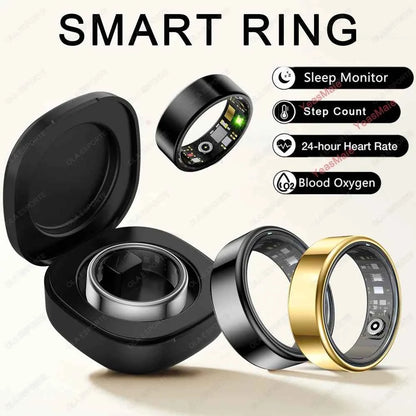 Aura Smart Health Ring: Heart rate, Blood Oxygen & Sleep quality metrics Monitor | Waterproof