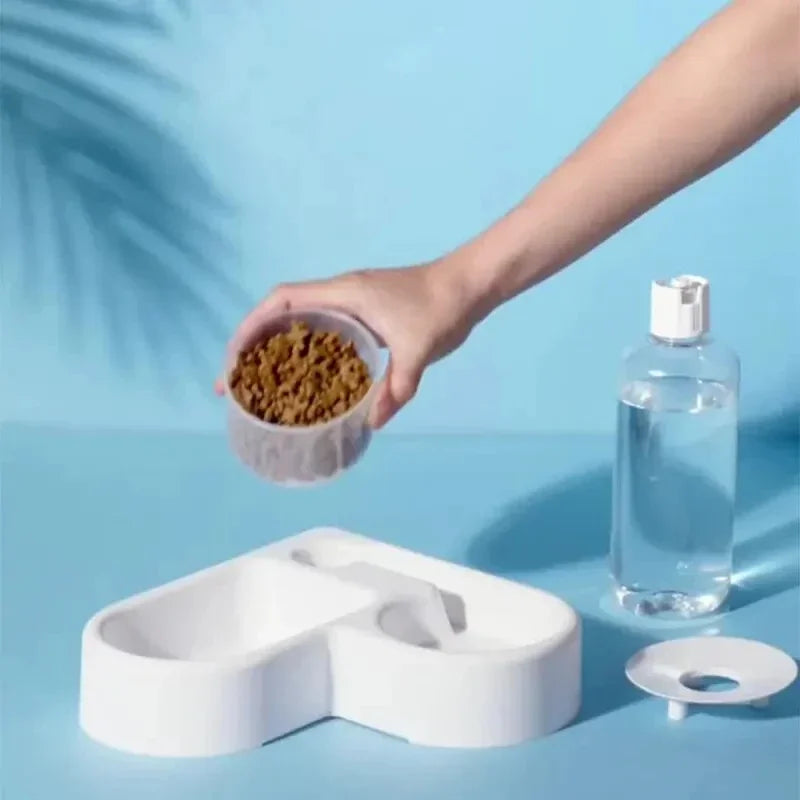 Automatic Pet Water Bowl With Food Dispenser Cats And Dogs - VaultHaus