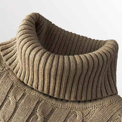 New Turtleneck Sweater Casual Men's Rollneck Knitted Sweater Keep Warm Men Jumper Woolen Sweater