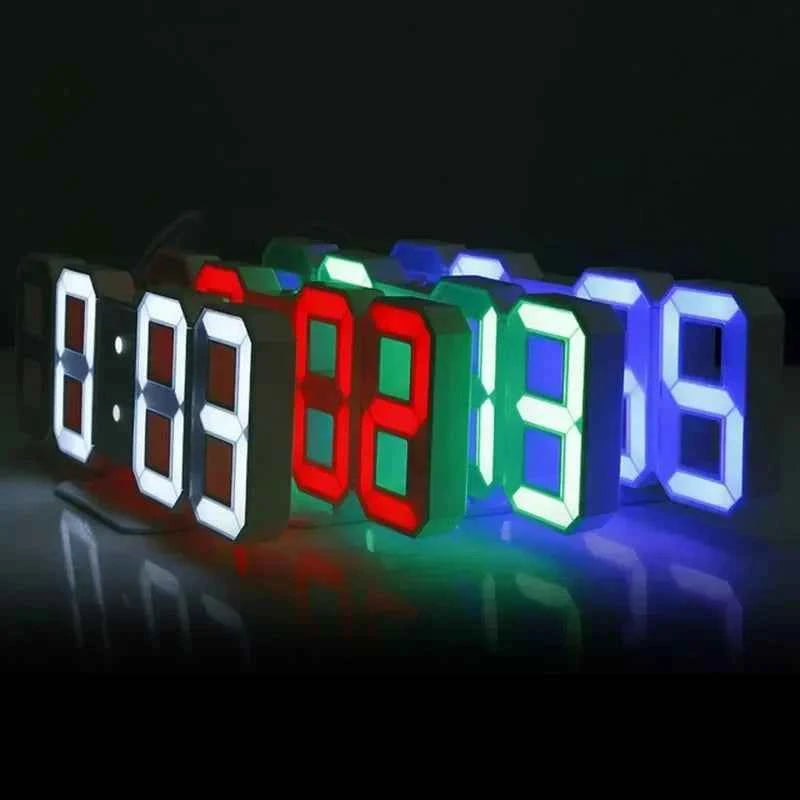 3D LED Digital Wall Clock | Glow Night Mode | Aesthetic Room Decor
