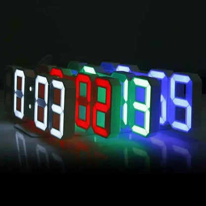 3D LED Digital Wall Clock | Glow Night Mode | Aesthetic Room Decor